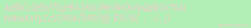 CallingcardsItSample Font – Pink Fonts on Green Background