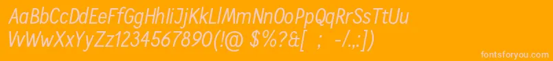 CallingcardsItSample Font – Pink Fonts on Orange Background
