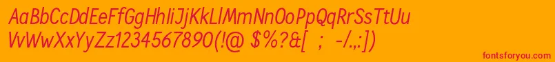 CallingcardsItSample Font – Red Fonts on Orange Background