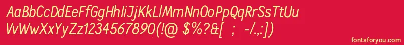 CallingcardsItSample Font – Yellow Fonts on Red Background