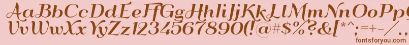 Qumpellkano12 Font – Brown Fonts on Pink Background