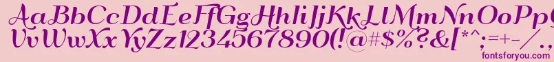 Qumpellkano12 Font – Purple Fonts on Pink Background