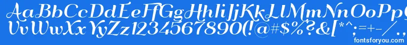 Qumpellkano12 Font – White Fonts on Blue Background