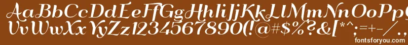 Qumpellkano12 Font – White Fonts on Brown Background