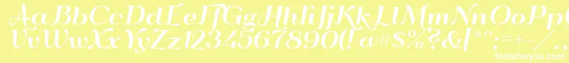 Qumpellkano12 Font – White Fonts on Yellow Background