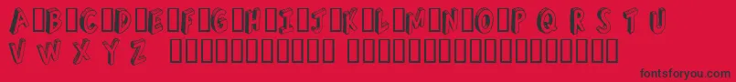 フォントRefuseTrip – 赤い背景に黒い文字