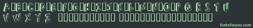 フォントRefuseTrip – 黒い背景に緑の文字