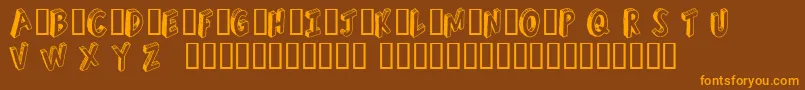RefuseTrip Font – Orange Fonts on Brown Background