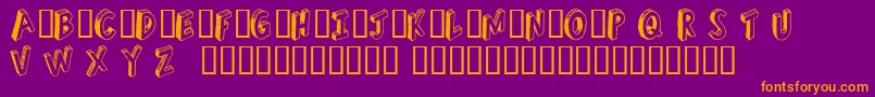 fuente RefuseTrip – Fuentes Naranjas Sobre Fondo Morado