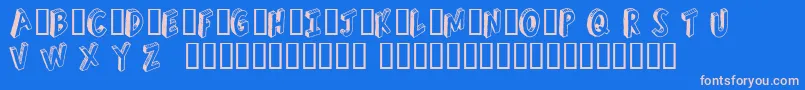 RefuseTrip Font – Pink Fonts on Blue Background