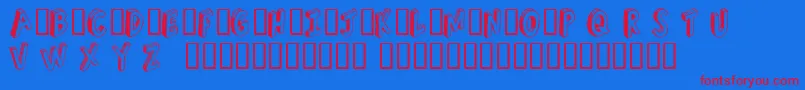RefuseTrip Font – Red Fonts on Blue Background