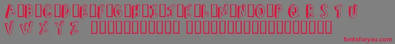 フォントRefuseTrip – 赤い文字の灰色の背景
