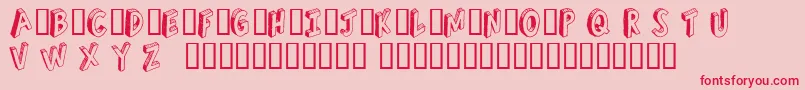 フォントRefuseTrip – ピンクの背景に赤い文字