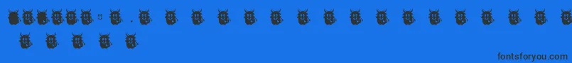 LoveMonsterMonster Font – Black Fonts on Blue Background