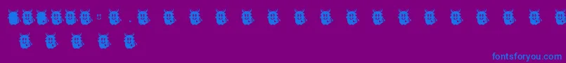 Шрифт LoveMonsterMonster – синие шрифты на фиолетовом фоне