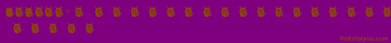 フォントLoveMonsterMonster – 紫色の背景に茶色のフォント