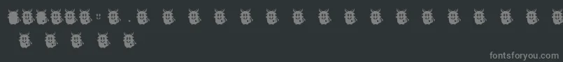 LoveMonsterMonster Font – Gray Fonts on Black Background