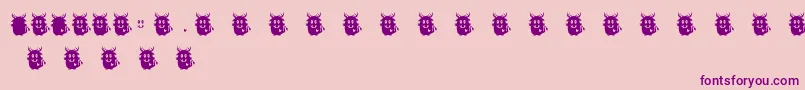Шрифт LoveMonsterMonster – фиолетовые шрифты на розовом фоне