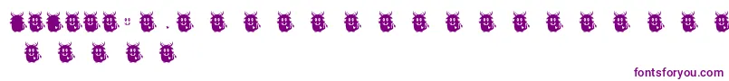 Шрифт LoveMonsterMonster – фиолетовые шрифты на белом фоне