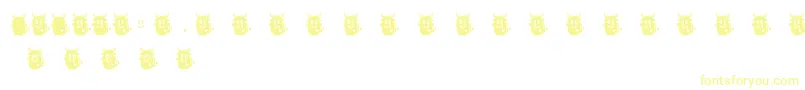 Czcionka LoveMonsterMonster – żółte czcionki na białym tle