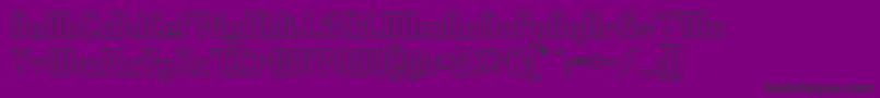 SwedenFunkisOutlined-Schriftart – Schwarze Schriften auf violettem Hintergrund