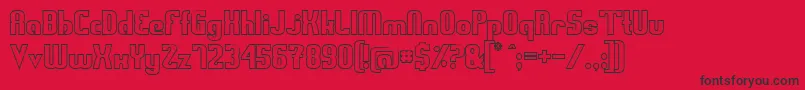 SwedenFunkisOutlined Font – Black Fonts on Red Background