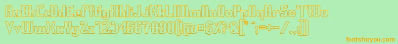 SwedenFunkisOutlined Font – Orange Fonts on Green Background