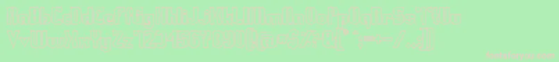 SwedenFunkisOutlined Font – Pink Fonts on Green Background