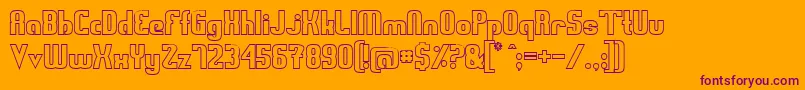 SwedenFunkisOutlined Font – Purple Fonts on Orange Background
