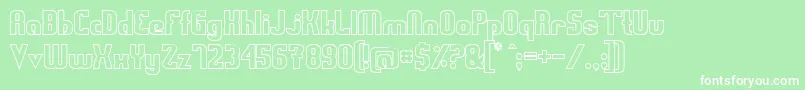 SwedenFunkisOutlined Font – White Fonts on Green Background