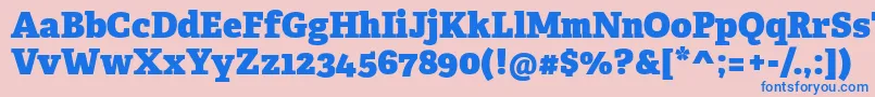 AdelleCyrillicHeavy Font – Blue Fonts on Pink Background