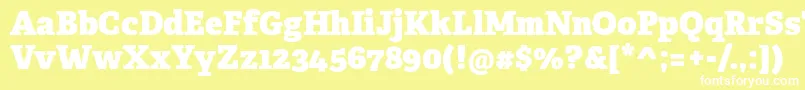 AdelleCyrillicHeavy Font – White Fonts on Yellow Background