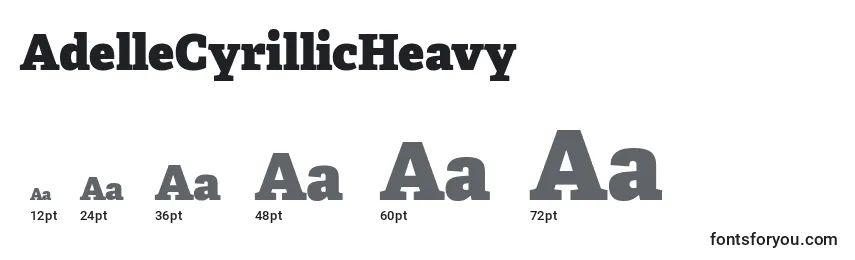 Размеры шрифта AdelleCyrillicHeavy
