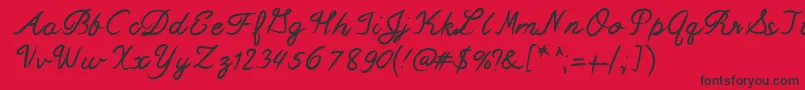 Mixswift Font – Black Fonts on Red Background