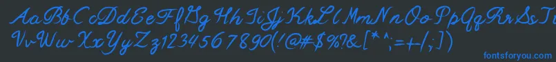 Mixswift Font – Blue Fonts on Black Background