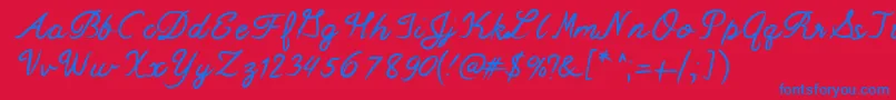 Mixswift Font – Blue Fonts on Red Background