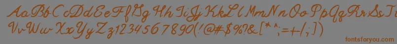 Mixswift Font – Brown Fonts on Gray Background
