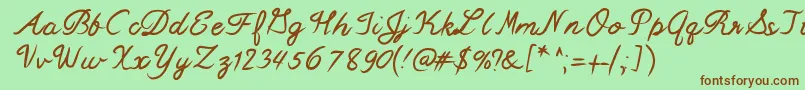 Mixswift Font – Brown Fonts on Green Background
