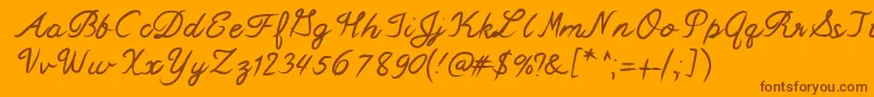 Mixswift Font – Brown Fonts on Orange Background