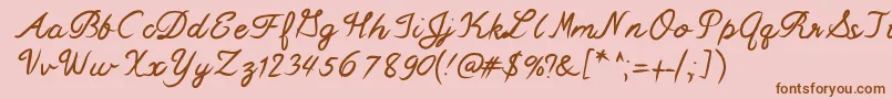 Mixswift Font – Brown Fonts on Pink Background
