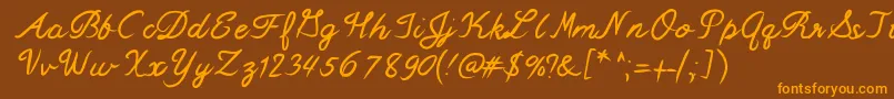 Mixswift Font – Orange Fonts on Brown Background