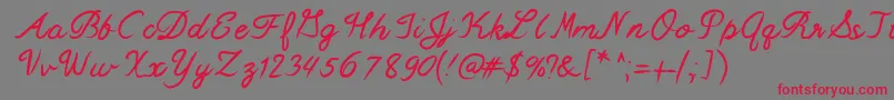Mixswift Font – Red Fonts on Gray Background