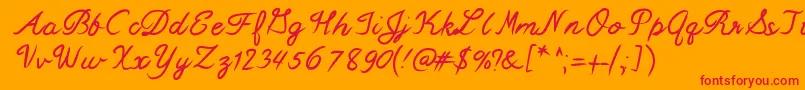 Mixswift Font – Red Fonts on Orange Background