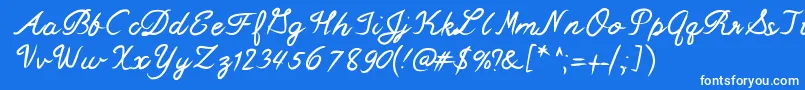 Mixswift Font – White Fonts on Blue Background