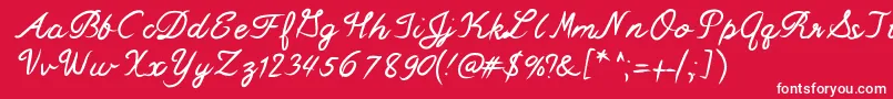 Mixswift Font – White Fonts on Red Background