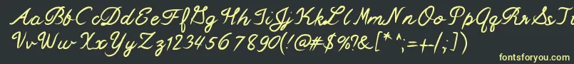 Mixswift Font – Yellow Fonts on Black Background