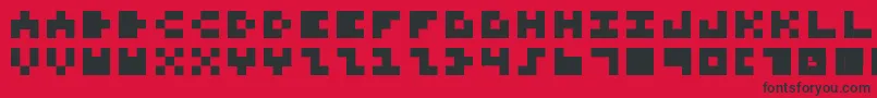 PixelRocks Font – Black Fonts on Red Background