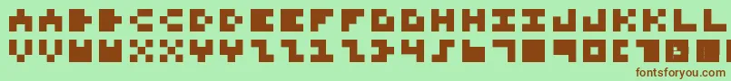 PixelRocks Font – Brown Fonts on Green Background