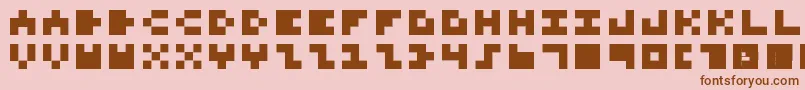 PixelRocks Font – Brown Fonts on Pink Background