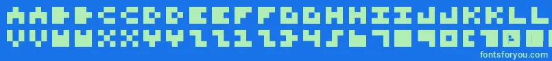 Шрифт PixelRocks – зелёные шрифты на синем фоне